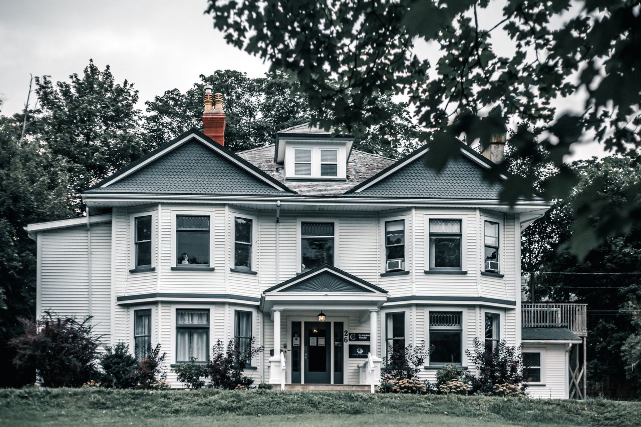 Newly painted home exterior with clean trim lines